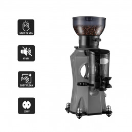 Кофемолка - объем воронки: 2 кг / громкость звука: 45 дБ / цвет: серый GGM Gastro