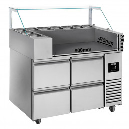 Холодильный стол / Саладетта - 1.21 x 0.7 м / 4 выдвиж. секции GGM Gastro