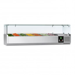 Настільна холодильна вітрина Premium 1,5 m x 0,43 m - для 7x 1/4 GN GGM Gastro