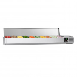 Настільна холодильна вітрина PREMIUM 2,0 x 0,34 m - для 10x 1/4 GN GGM Gastro