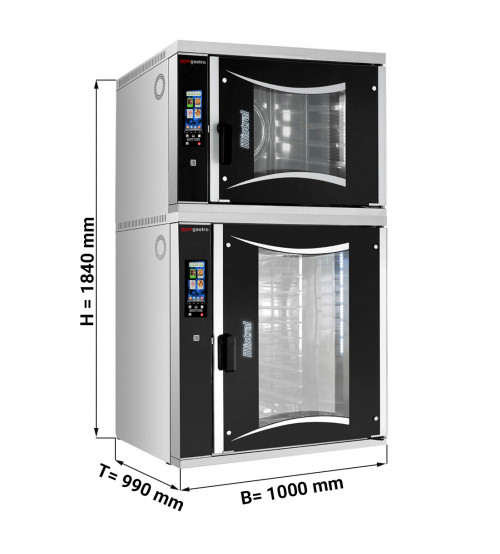 ФотоКонвекційна піч (2 в 1) - сенсорне управління - 1x 6x EN 60 x 40 cm & 1x 10x EN 60 x 40 cm GGM Gastro