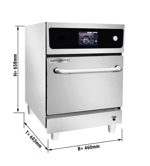 ФотоДуховой шкаф с функцией микроволновки - мощность: 3,3 кВт GGM Gastro