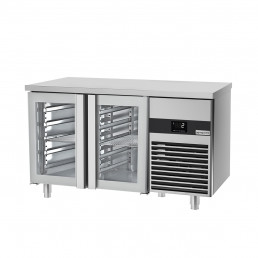 Холодильный стол PREMIUM - 1,4 x 0,7 м - 2 стекл.двери GGM Gastro