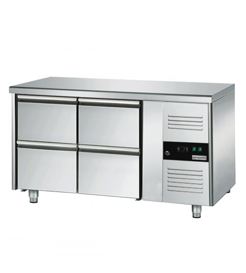 ФотоХолодильный стол ЕСО- 1,36 x 0,7 m - 4 выдвиж.секции GGM Gastro