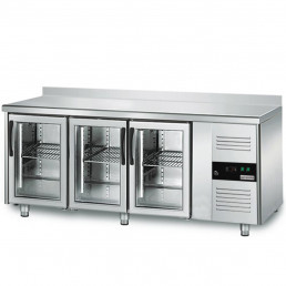 Холодильный стол для напитков PREMIUM - 1,8 x 0,7 m (3 стекл.дверцы / мощность: 275 Вт) GGM Gastro