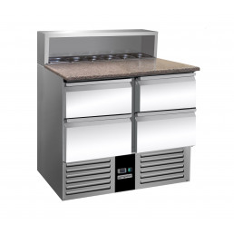 Холодильный стол саладетта PREMIUM- 0,9 x 0,7 m /4 выдвижн.секции / объем: 240 л GGM Gastro
