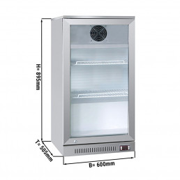 ФотоХолодильник барний для напоїв - 0,6 m - 126 літрів - з 1 скляними дверима GGM Gastro