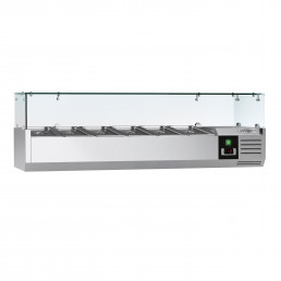 Настільна холодильна вітрина PREMIUM - 1.4 x 0.34 m - для 6x 1/4 GN GGM Gastro