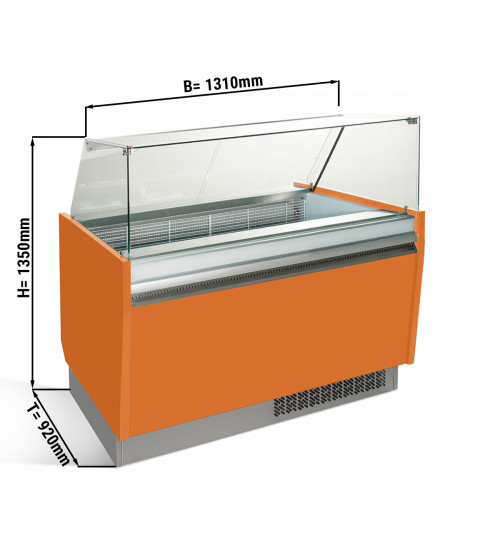 ФотоВітрина для морозива 1,25 x 0,92 м - оранжева GGM Gastro
