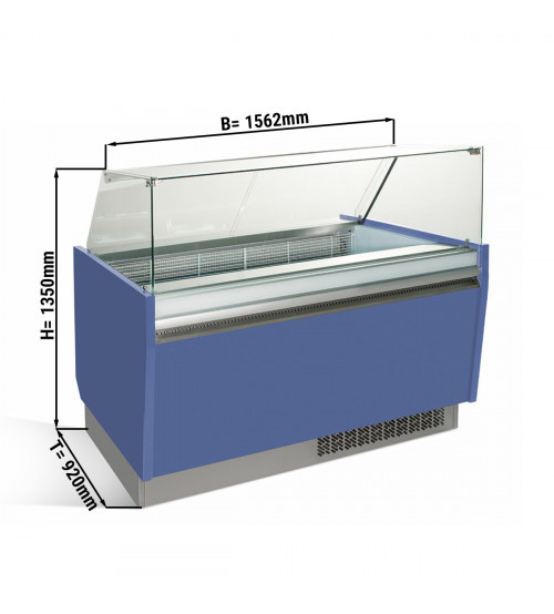 ФотоВитрина для мороженого 1,56 x 0,92 м - синяя GGM Gastro