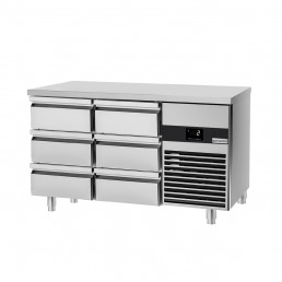 Холодильный стол PREMIUM - 1.4 x 0.7 m (6 выдвижн.секций) GGM Gastro