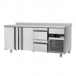 Холодильный стол PREMIUM - 1.86 x 0.7 m (2 дверцы, 2 выдвижн.секции) GGM Gastro
