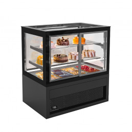 Вітрина холодильна - 0,81 x 0,79 m - 370 Л - з 2 полиціми GGM Gastro