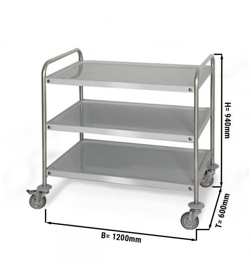 ФотоСервировочная тележка 1,2 m - 3 уровня GGM Gastro