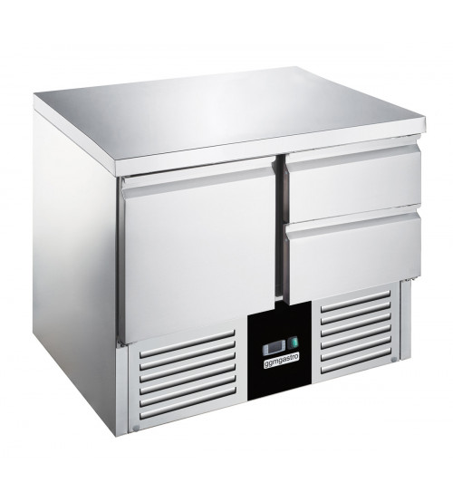ФотоСаладетта / Холодильний стіл PREMIUM - 0,9 x 0,7 m - 1 двері та 2 шухляди 1/2 GGM Gastro