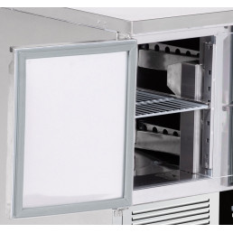 Саладетта / Холодильний стіл PREMIUM - 0,9 x 0,7 m - 1 двері та 2 шухляди 1/2 GGM Gastro