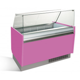 Вітрина для морозива 1,25 x 0,92 м - рожева GGM Gastro