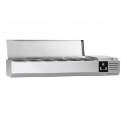 Настільна холодильна вітрина PREMIUM - 1.4 x 0.34 m - для 6x 1/4 GN GGM Gastro