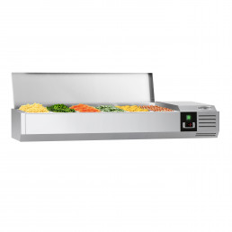Настольная холодильная витрина PREMIUM - 1.4 x 0.34 m - для 6x 1/4 GN GGM Gastro