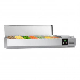 Настільна холодильна вітрина PREMIUM 1,5 x 0,34 m - для 7x 1/4 GN GGM Gastro