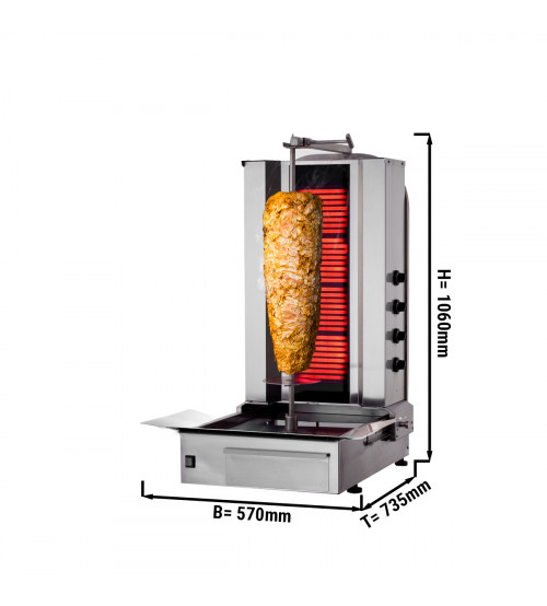 ФотоГриль для шаурми з 4 нагрівальними елементами / макс. 60 кг GGM Gastro