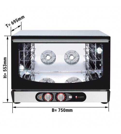 ФотоКонвекційна піч електрична з парозволоженням- 4x GN 1/1 або EN 60x40 GGM Gastro