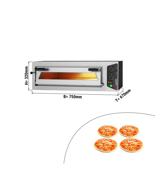 ФотоПечь для пиццы, 4 х 25 см, 1 камера