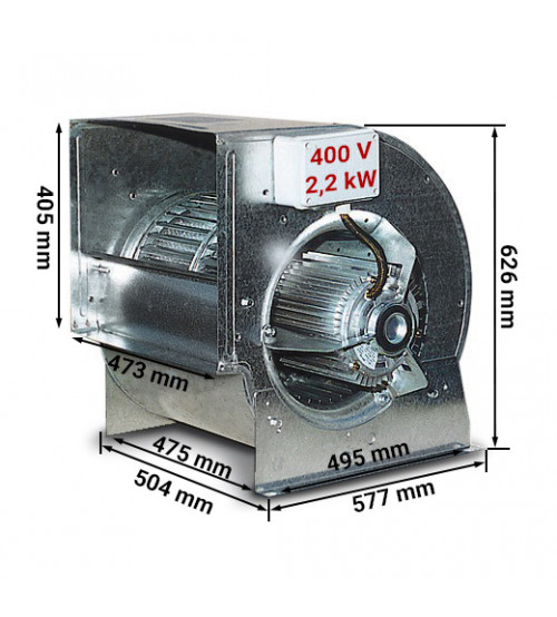 ФотоВентилятор радіальний 10000 м³ в год. - 900 об/хв- для канальних вентиляторів GGM Gastro