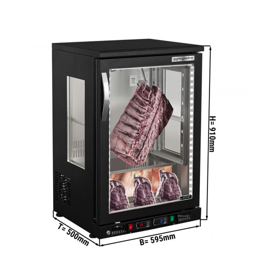 ФотоШкаф для вызревания мяса (стек.дверца / черный) GGM Gastro