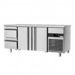 Холодильный стол PREMIUM - 1.86 x 0.7 m (2 дверцы, 2 выдвижн.секции) GGM Gastro