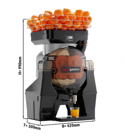 ФотоСоковыжималка для цитрусовых (автоматическая подача фруктов в тоннель / система очистки / вместимость корзины: 18 кг) GGM Gastro