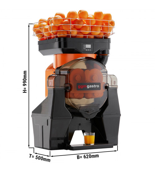 ФотоСоковыжималка для цитрусовых (автоматическая подача фруктов в тоннель / система очистки / вместимость корзины: 18 кг) GGM Gastro