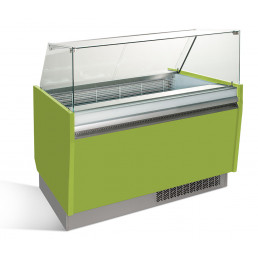 Вітрина для морозива 1,25 x 0,92 м - світло-зелена GGM Gastro