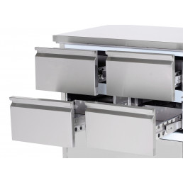 Холодильный стол ЕСО - 1,8 x 0,7 m / 1 дверца / 4 выдвиж.секции GGM Gastro