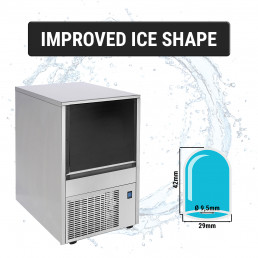 Льдогенератор кубикового льда (производительность: 19 кг / 24 ч) GGM Gastro