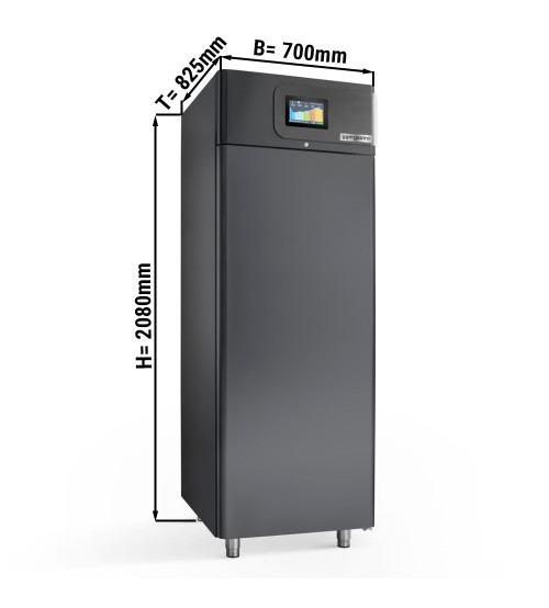 ФотоРозстійна шафа холодильна - 0,7 x 0,82 m - 605 Л - 1 двері - чорний GGM Gastro