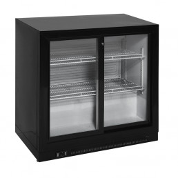 Барний холодильник - 220 л - 2 прозорі роздвіжні двері GGM Gastro