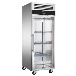 Пекарська морозильна шафа PREMIUM - 0,74 x 0,97 m - 1 скляні двері, З направляючими та рішітками GGM Gastro
