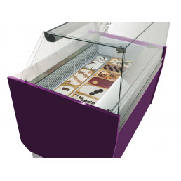 Витрина для мороженого 1,31 x 0,92 м - фиолетовая GGM Gastro