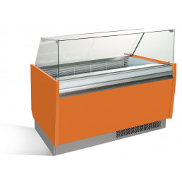 Вітрина для морозива 1,56 x 0,92 - оранжева GGM Gastro