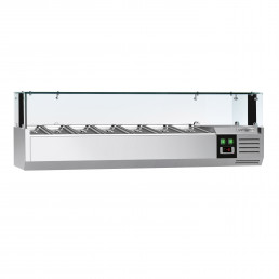 Холодильная витрина под гастроемкость PREMIUM - 1,5 x 0,34 m - для 7x 1/4 GN-Behälter GGM Gastro