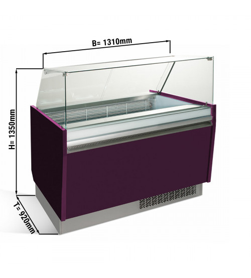 ФотоВитрина для мороженого 1,31 x 0,92 м - фиолетовая GGM Gastro