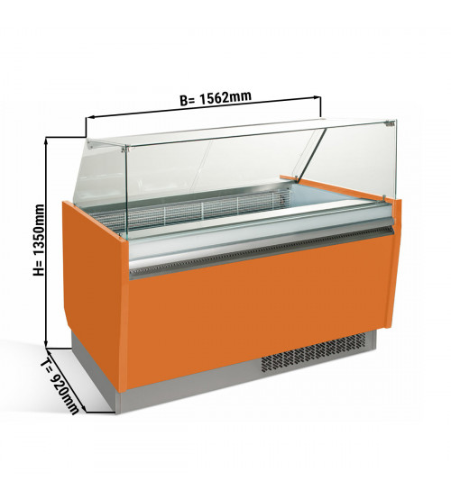 ФотоВітрина для морозива 1,56 x 0,92 - оранжева GGM Gastro