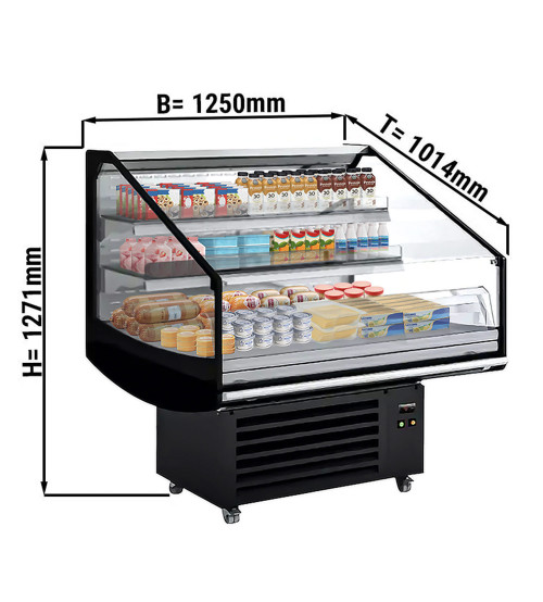 ФотоВітрина холодильна - 1,25 x 1,05 m - з 2 полиціми GGM Gastro