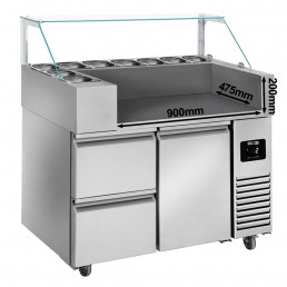 Холодильный стол / Саладетта - 1.21 x 0.7 м / 1 дверца / 2 выдвиж.секции GGM Gastro