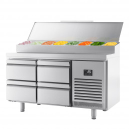Холодильный стол / Саладетта - 1,46 x 0,7 m (6x 1/3 GN / обьем: 305 л / 4 выдвижные секции) GGM Gastro