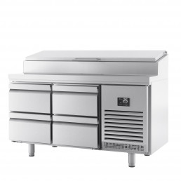 Холодильный стол / Саладетта - 1,46 x 0,7 m (6x 1/3 GN / обьем: 305 л / 4 выдвижные секции) GGM Gastro