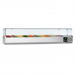 Настільна холодильна вітрина PREMIUM 2,0 m x 0,34 m - для 10x 1/4 GN GGM Gastro