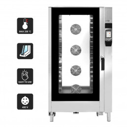 Духовой шкаф +пароконвектомат с сенсорным экраном - 16x EN 60 x 40 см / мощность: 28,5кВт GGM Gastro