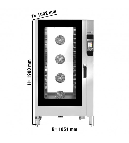 ФотоДуховой шкаф +пароконвектомат с сенсорным экраном - 16x EN 60 x 40 см / мощность: 28,5кВт GGM Gastro